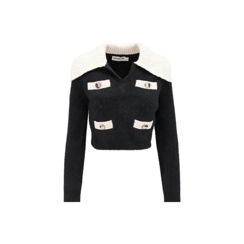 Self portrait Button Detailed Knitted Jumper-0