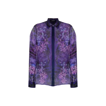 VERSACE Floral Printed Button Up Shirt