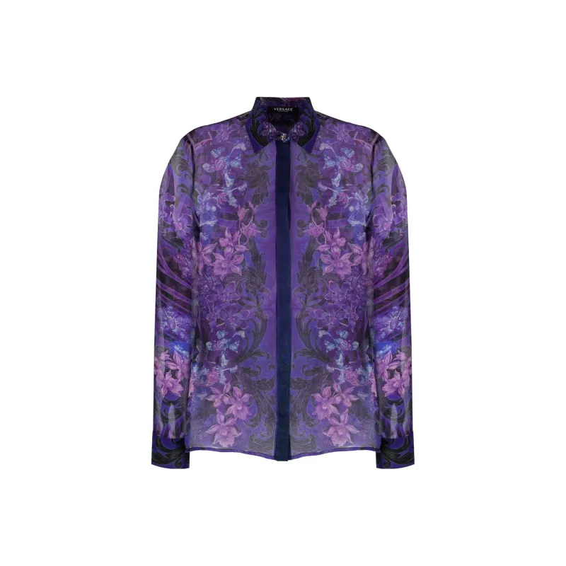 VERSACE Floral Printed Button Up Shirt-0