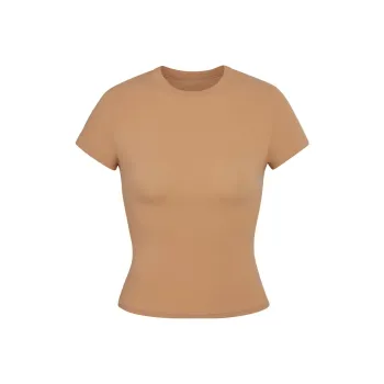 Skims T Shirts Women's Ochre/SIENNA