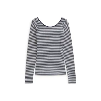 ARKET T-Shirt Women's Dark Blue/off-White