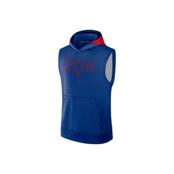 Nike Chicago Cubs Authentic Collection Men's Nike Dri FIT Mlb Sleeveless Pullover Hoodie