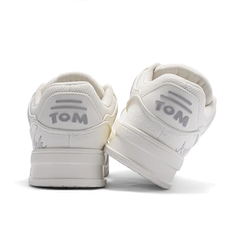 TALKING TOM Impact Resistance Low Top Skateboard Shoes Unisex Ecru-19