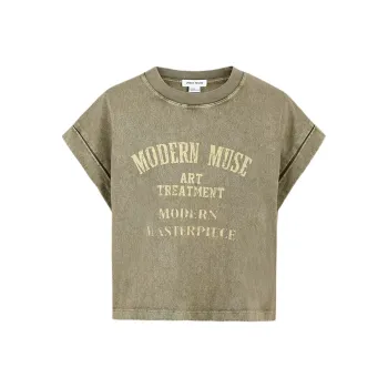 URBAN REVIVO T Shirt Women's Khaki Green