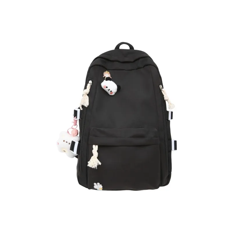 Single Warehouse Nylon Backpack Unisex White/Pink/Blue/Green/Black-21