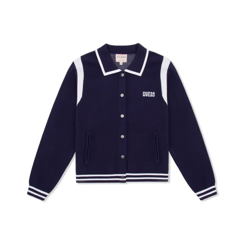 GUESS Knitwear Women's Navy Blue White Stripes-0