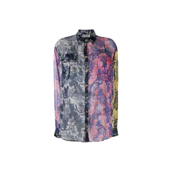 VERSACE JEANS COUTURE Semi-Sheer Panelled Shirt