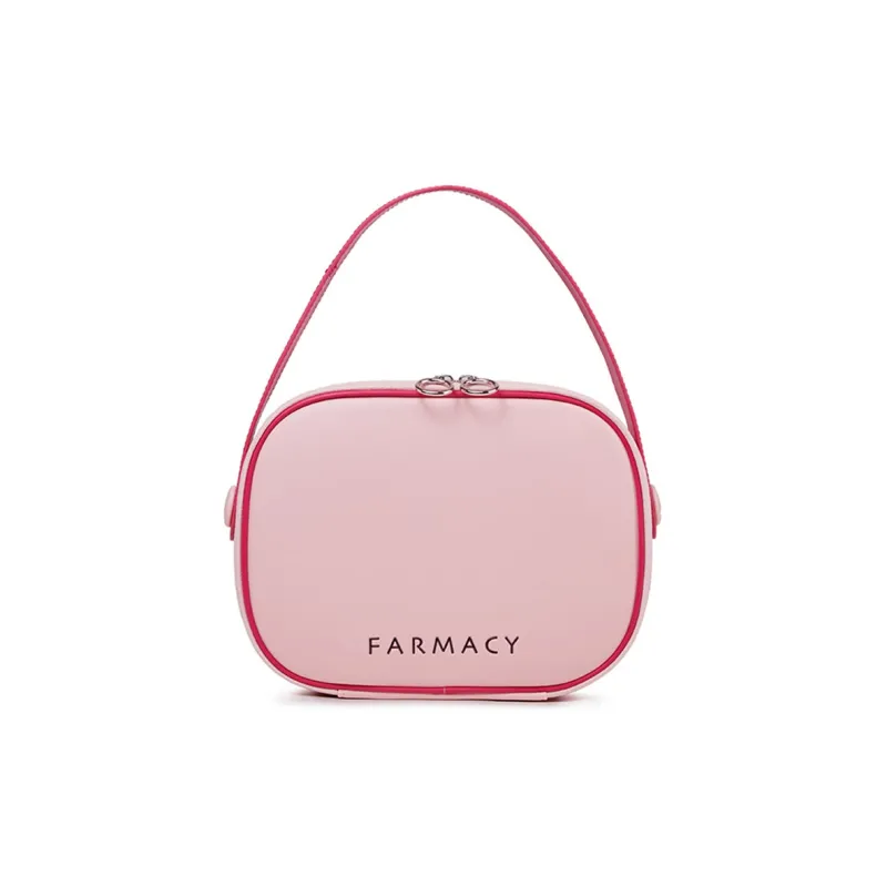 Farmacy PU Clutch Handbag Storage Bag Makeup Bag Regular Women's Yellow/Pink-5