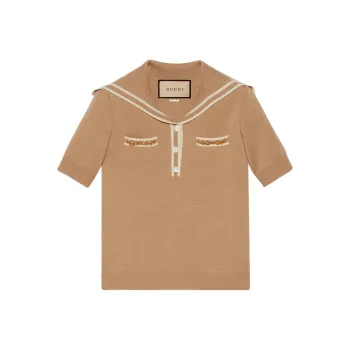GUCCI Horsebit Knit Polo Shirt