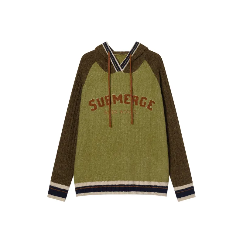 I'M ONE Knitwear Women's Mustard Green & Vintage Brown-0