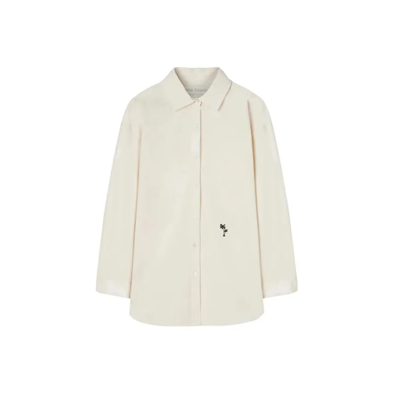 PALM ANGELS Palm Embroidered Long Sleeved Shirt-0