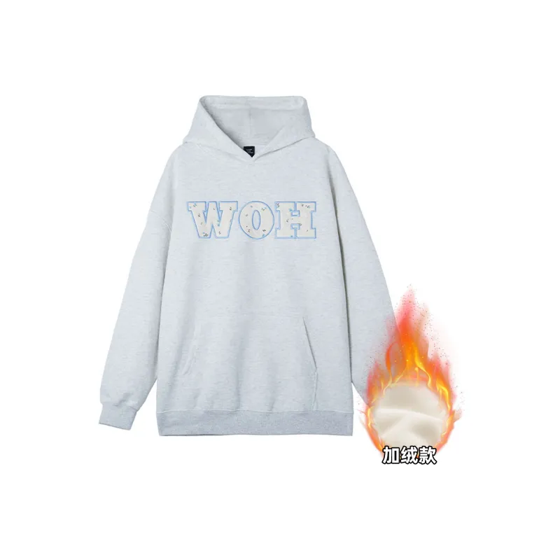 WOHOO Thickened And Fleece Lined Sweatshirt Unisex-11