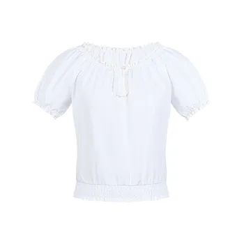 NTOT Puff Sleeve T Shirt Women's White