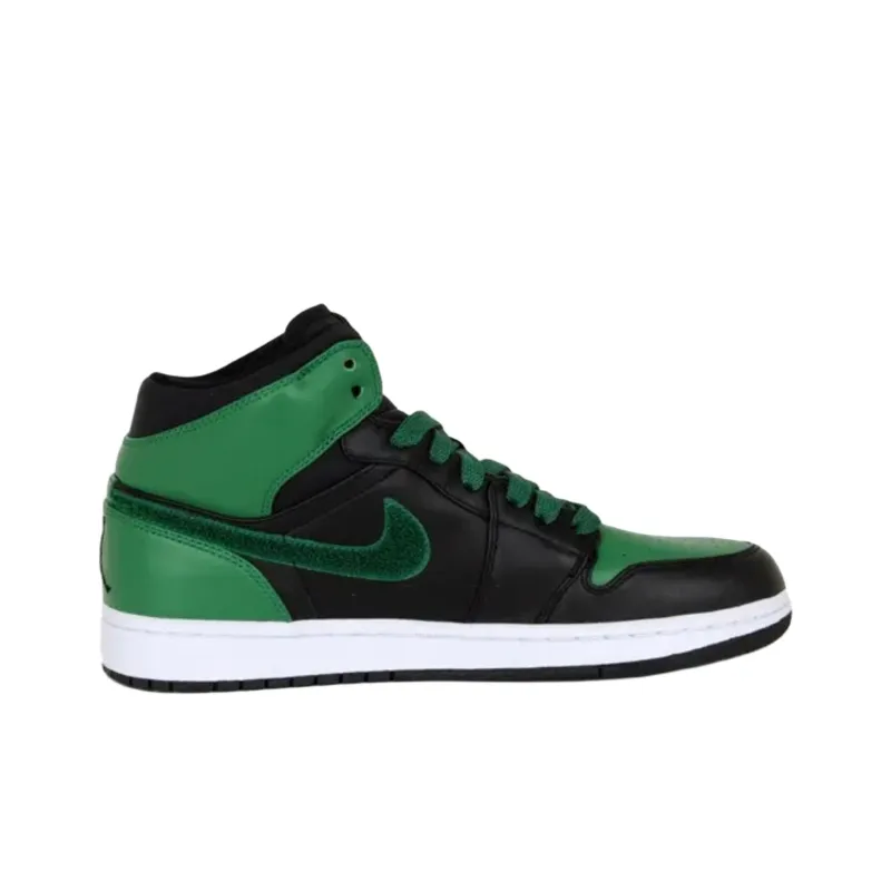 Jordan Air Jordan 1 Retro Phat Premier Cushioning Wear-Resistant Mid-Top Vintage Basketball Shoes GS Green Black-1