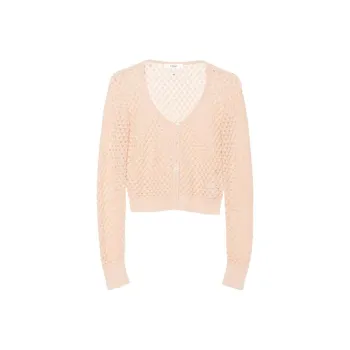 Chloé Cropped Pointelle knit Cardigan