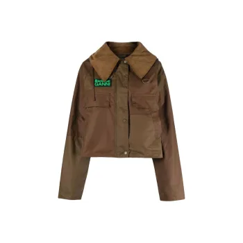 BARBOUR x GANNI FW23 Jackets Coats Women's Brown