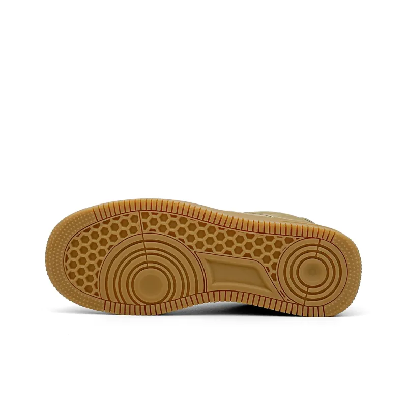 Mengsai Anti Slip Wear Resistant Low Top Skateboard Shoes Men's Wheat-8