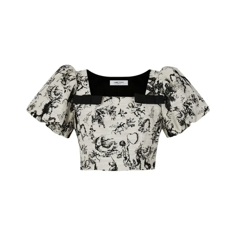TAMMY TANGS Polo Shirt Women's Black White-0