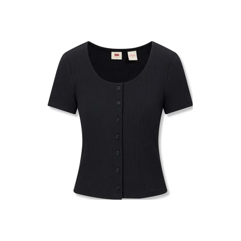 Levis T Shirts Women's Black-0