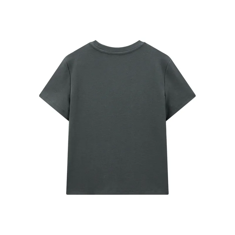 PEACEBIRD T Shirt Women's Brushed Gray-1
