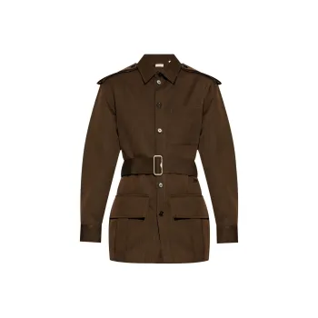 Burberry Belted-waist Buttoned Overshirt