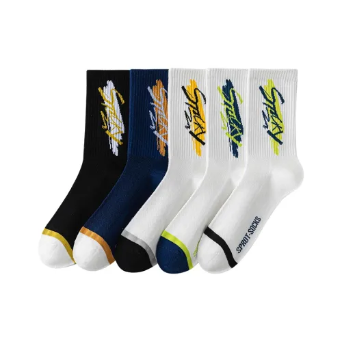 Top Melon Mid Calf Socks Men's 5 Pack