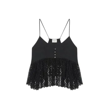 ISABEL MARANT ETOILE Sogane Broderie-Anglaise Sleeveless Top