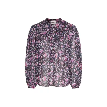 ISABEL MARANT ETOILE Maria Paisley-Printed Long-Sleeved Top