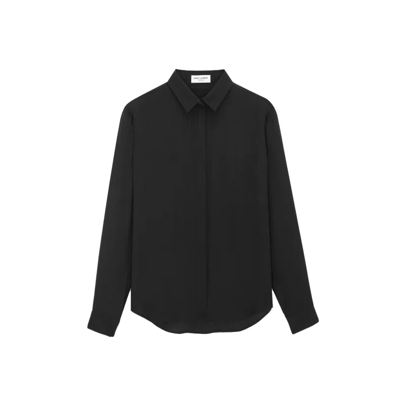 SAINT LAURENT Collared Button Up Shirt-0