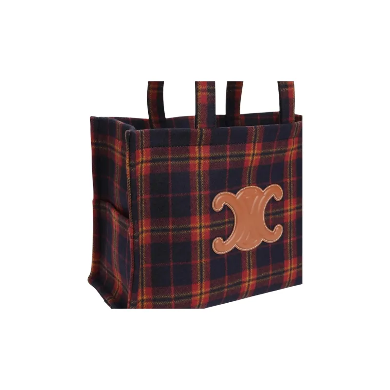 CELINE Wool Tote Bag, Shopping Bag, Handbag, Shoulder Bag Large Size Women's Multicolor-3