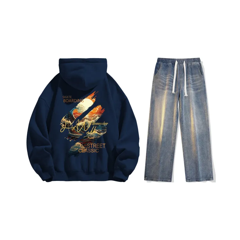 Airwalk Sweatshirt Set Unisex Black-36