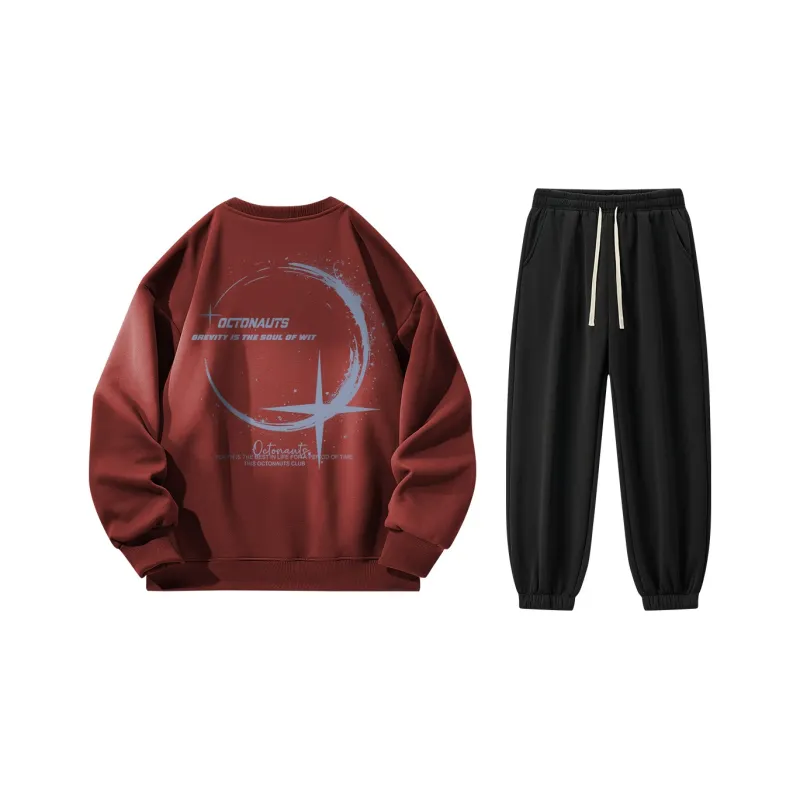 Small Columns Under The Sea Sweatshirt Set Unisex-8