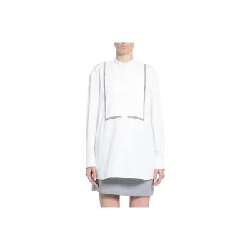GUCCI Picqué Embellished Poplin Blouse