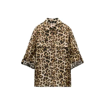 ZARA Shirt Women's Leopard Print