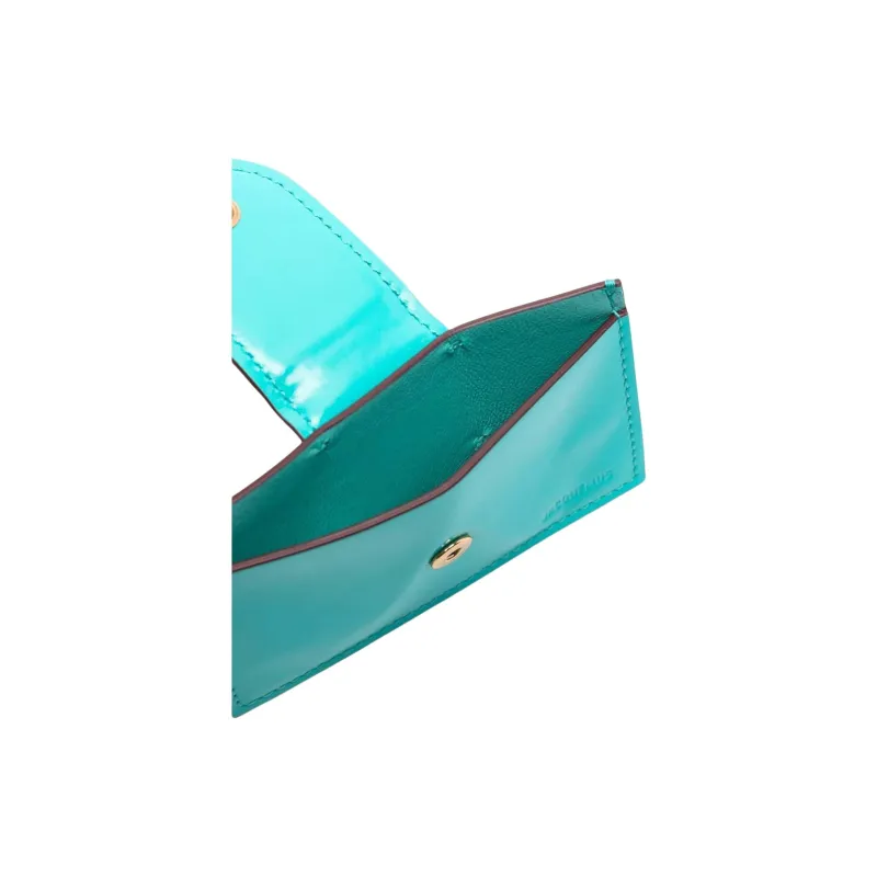 Jacquemus Cow Leather Wallet, Card Holder Women's Turquoises-3