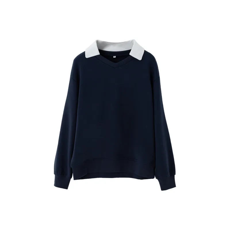 SOON FLOWER Sweatshirt Women's Navy Blue-0