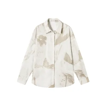 DIALOGUE Shirts Women's Silhouette Flower