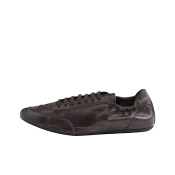 PRADA Collapse Low Top Casual Shoes Men's Brown