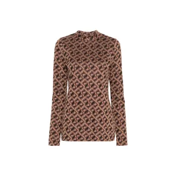 DVF Diane Von Furstenberg Birdie Tarot Maze-print Top