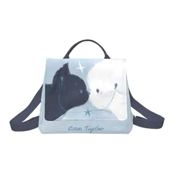 AOSONG Suede Technology Fabric Backpack Regular Women's Blue
