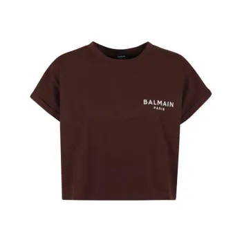 BALMAIN T-Shirts Women's Brown