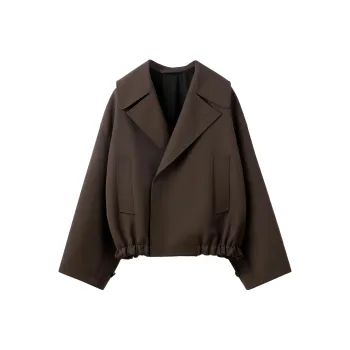 Lemaire Short Trench Jacket 'Dark Brown'