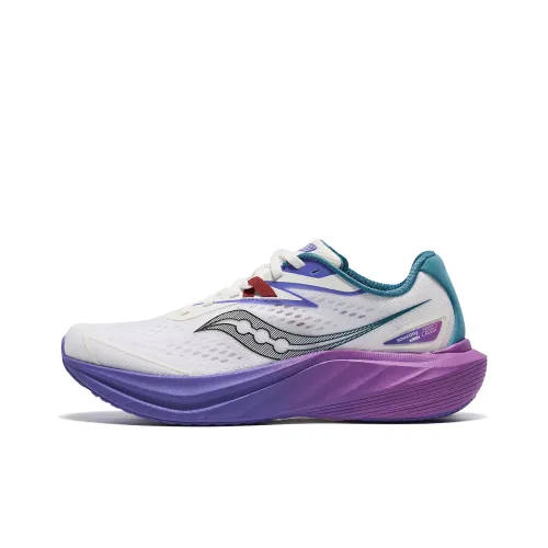 Saucony Slay 2 Anti Slip Wear Resistant Low Top Running Shoes Unisex White Purple