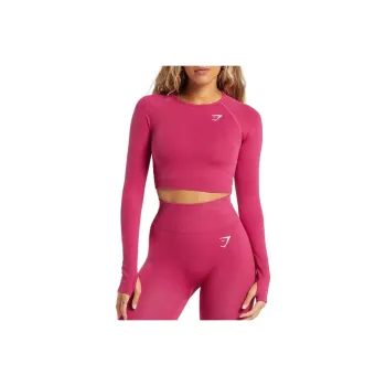 GYMSHARK T Shirt Women's Vintage Pink/Mudstone Gray