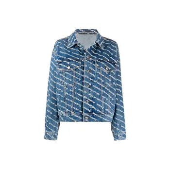 Alexander Wang Logo print Denim Jacket