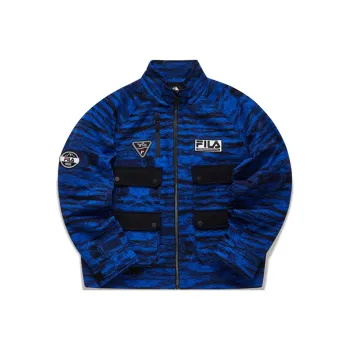 White Mountaineering X FILA FUSION Hakusan L Collaboration Collection Jackets Women's Deep Sea Phantom