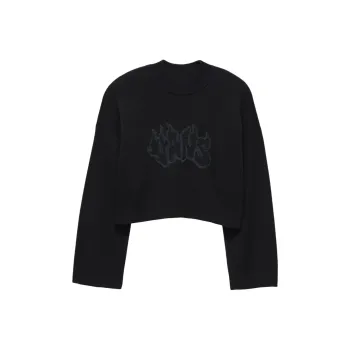 Vans Cammile Graphic Pullover Sweatshirt Knitwear Women's Black