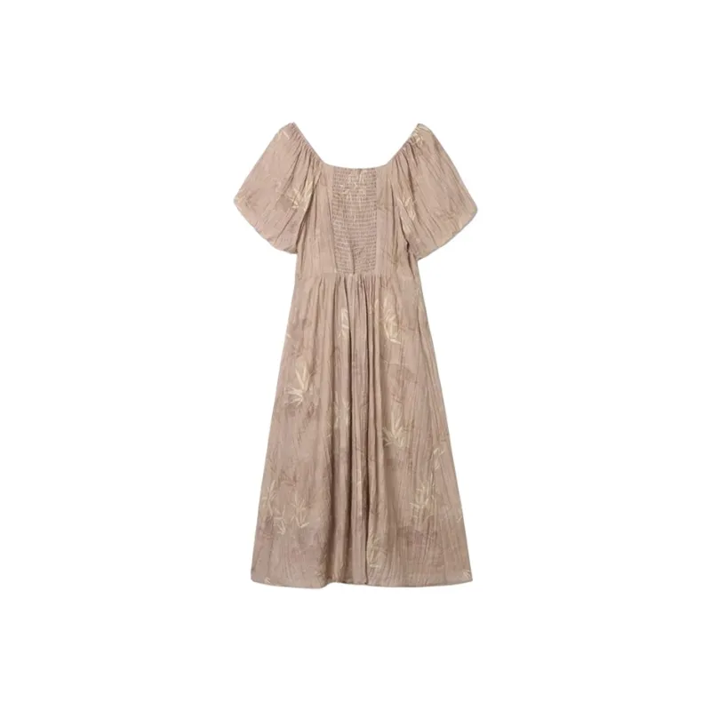 Mapping Short Sleeved Dress Women's Pink-1