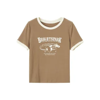 XIANGYING T Shirt Women's Camel