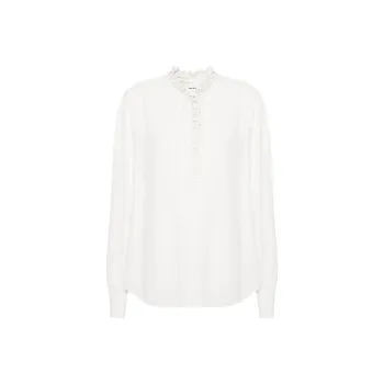 ISABEL MARANT ETOILE Estela Broderie Anglaise Trim Buttoned Shirt